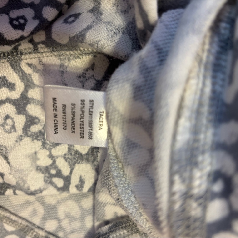 Tacera Women's Medium Cottagecore Blue and White Animal Print Dress with Pockets - Picture 4 of 4